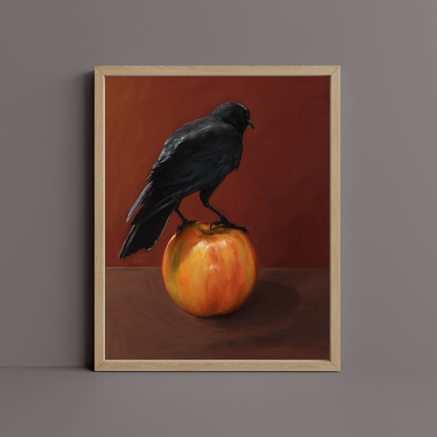 "Crownelius Crowmwell" by Catherine Hébert - Black Crow Fine Art Poster Print