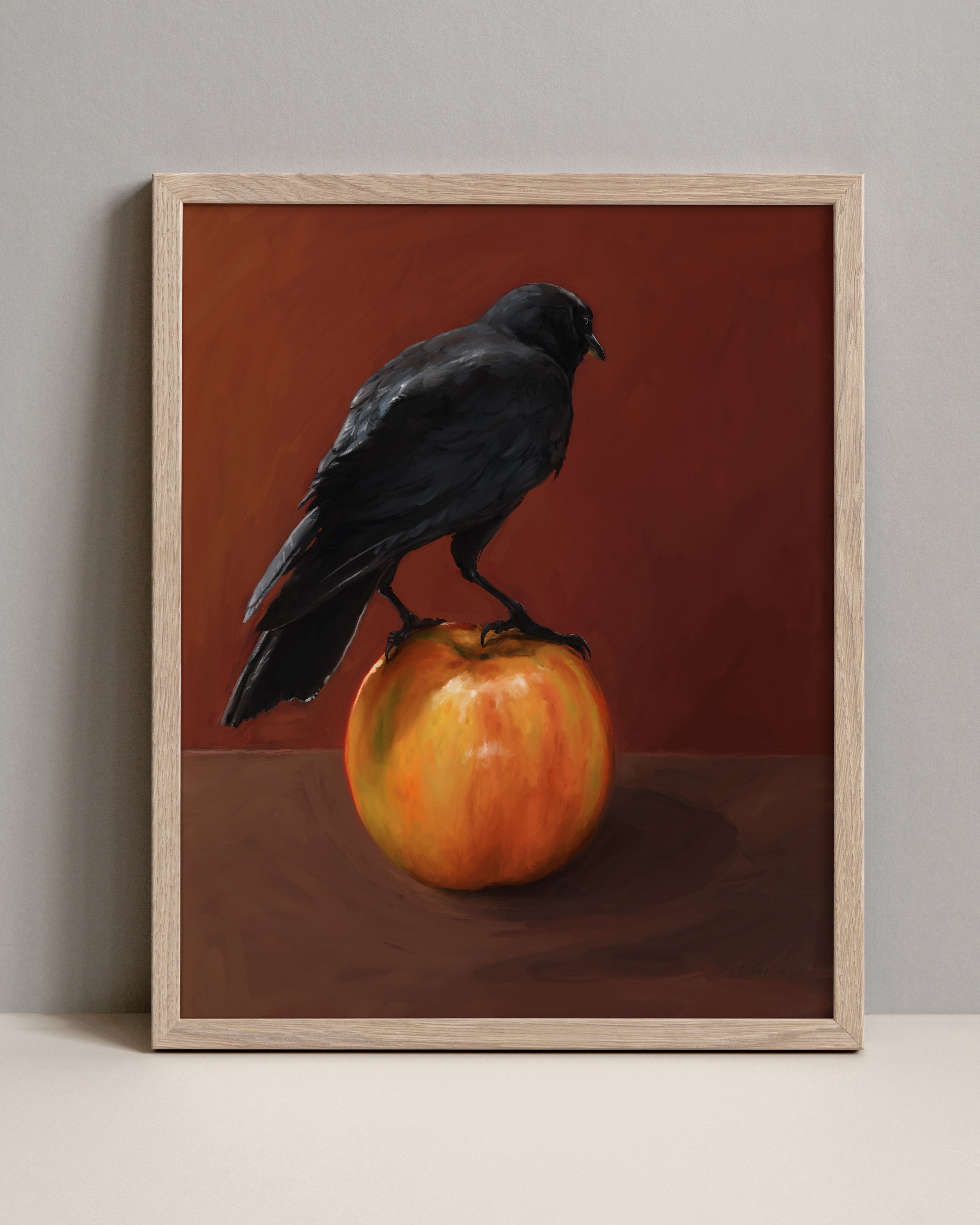 "Crownelius Crowmwell" by Catherine Hébert - Black Crow Fine Art Poster Print