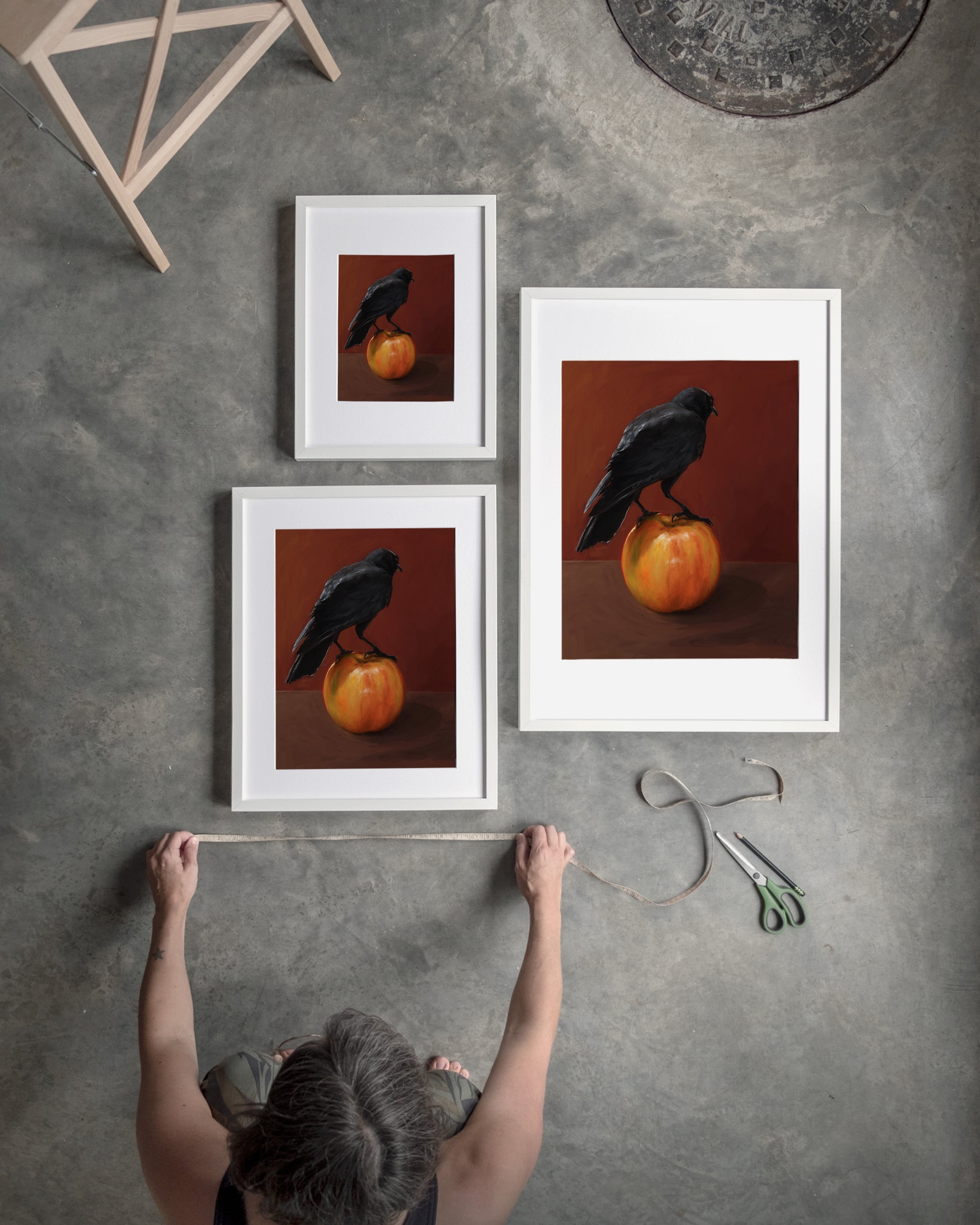 "Crownelius Crowmwell" by Catherine Hébert - Black Crow Fine Art Poster Print