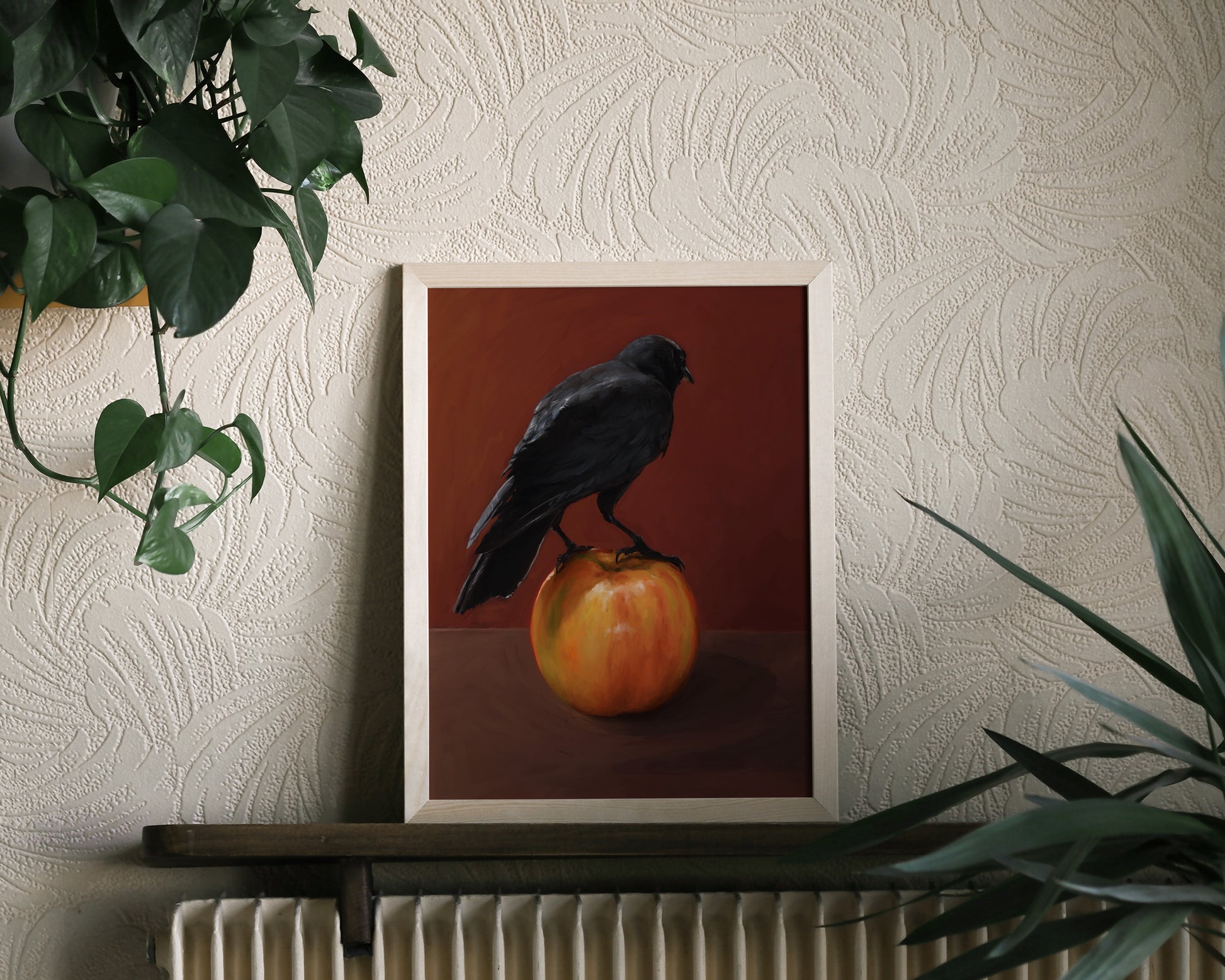 "Crownelius Crowmwell" by Catherine Hébert - Black Crow Fine Art Poster Print