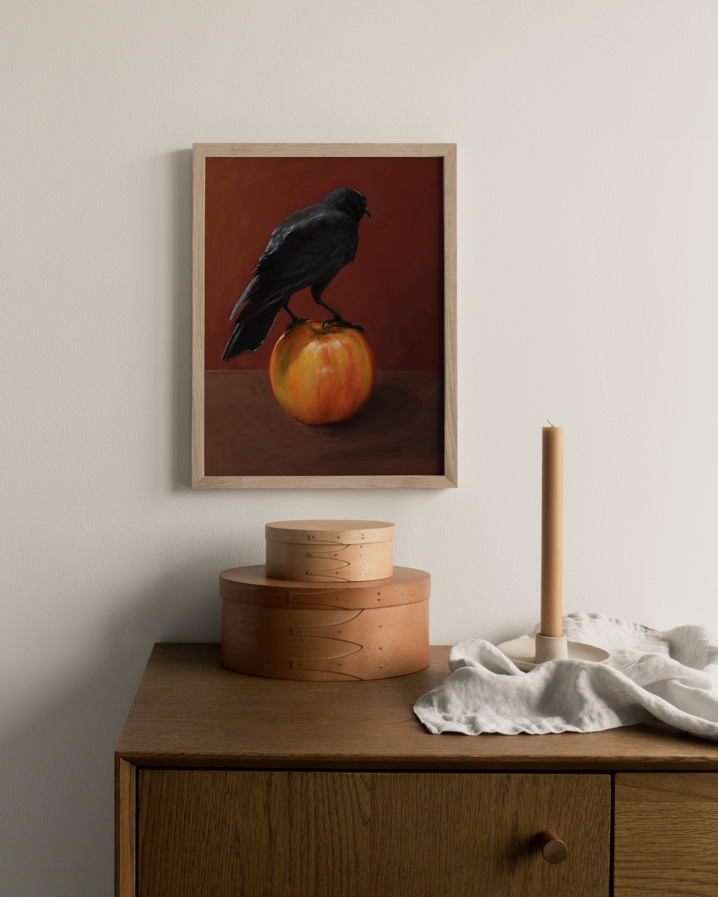 "Crownelius Crowmwell" by Catherine Hébert - Black Crow Fine Art Poster Print